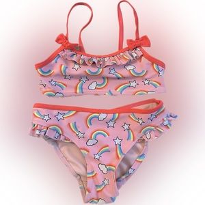 H&M girls rainbow two piece swimsuit